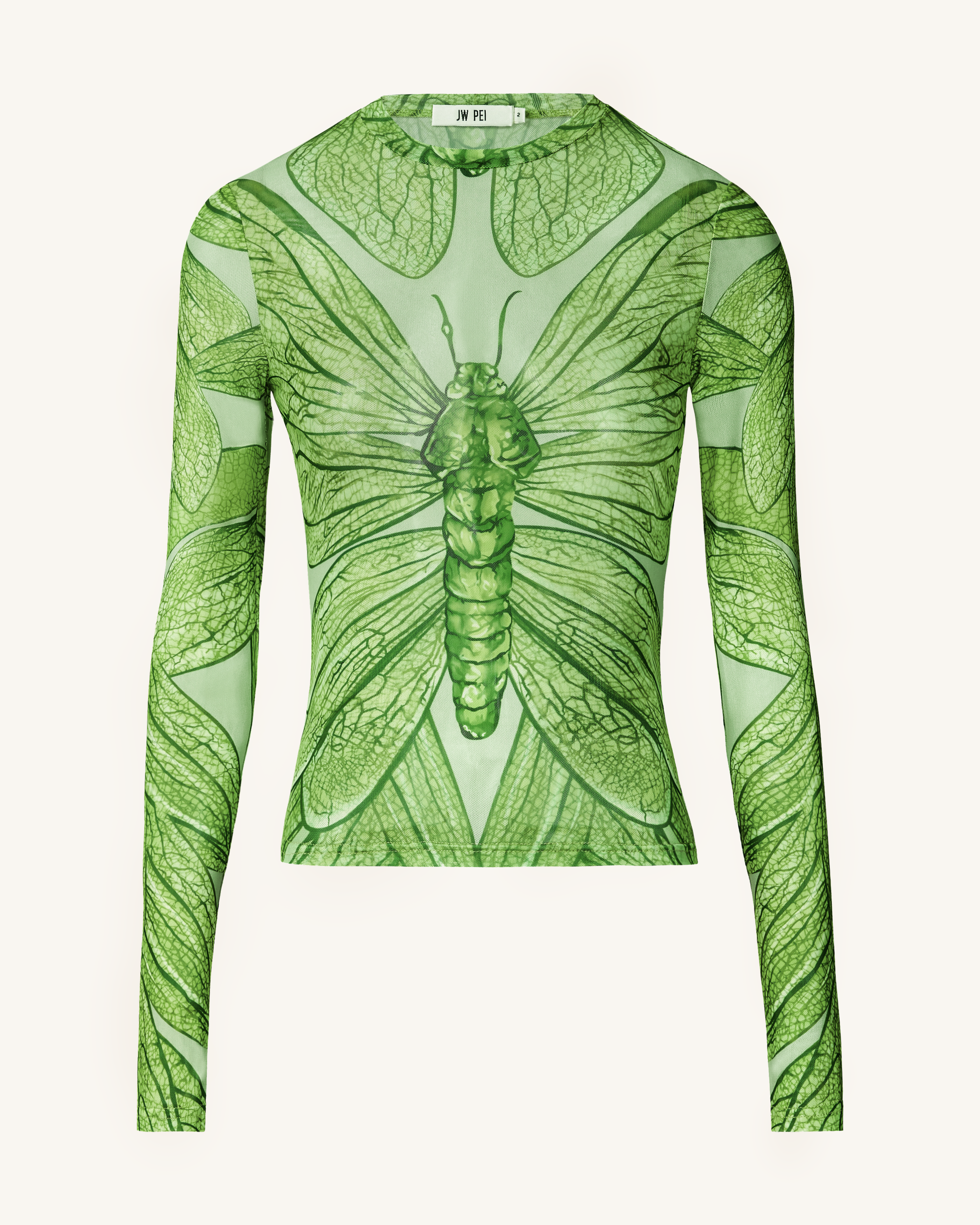 Dragonfly Vein Sheer Top - Green