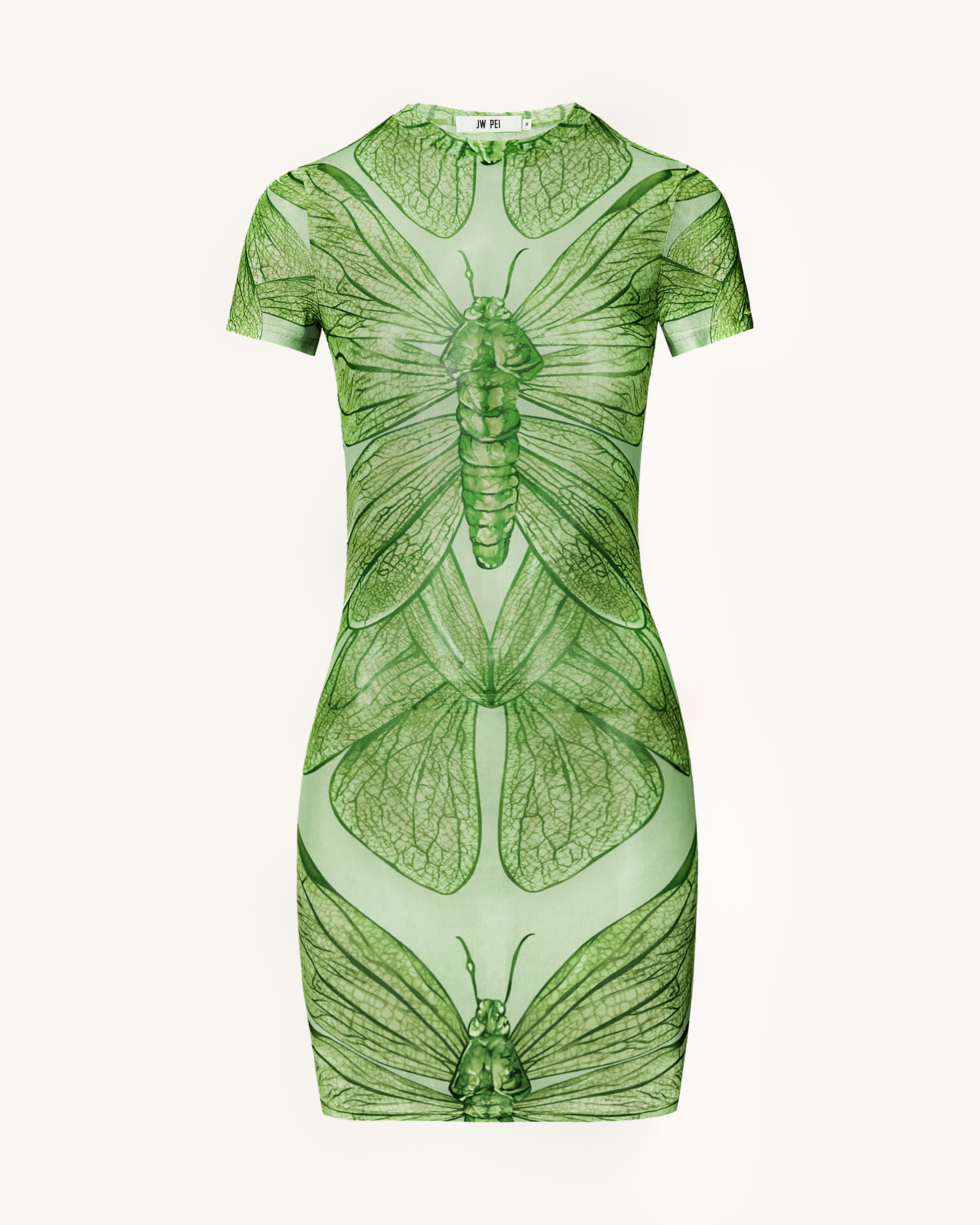 Dragonfly Shell Mini Dress - Green