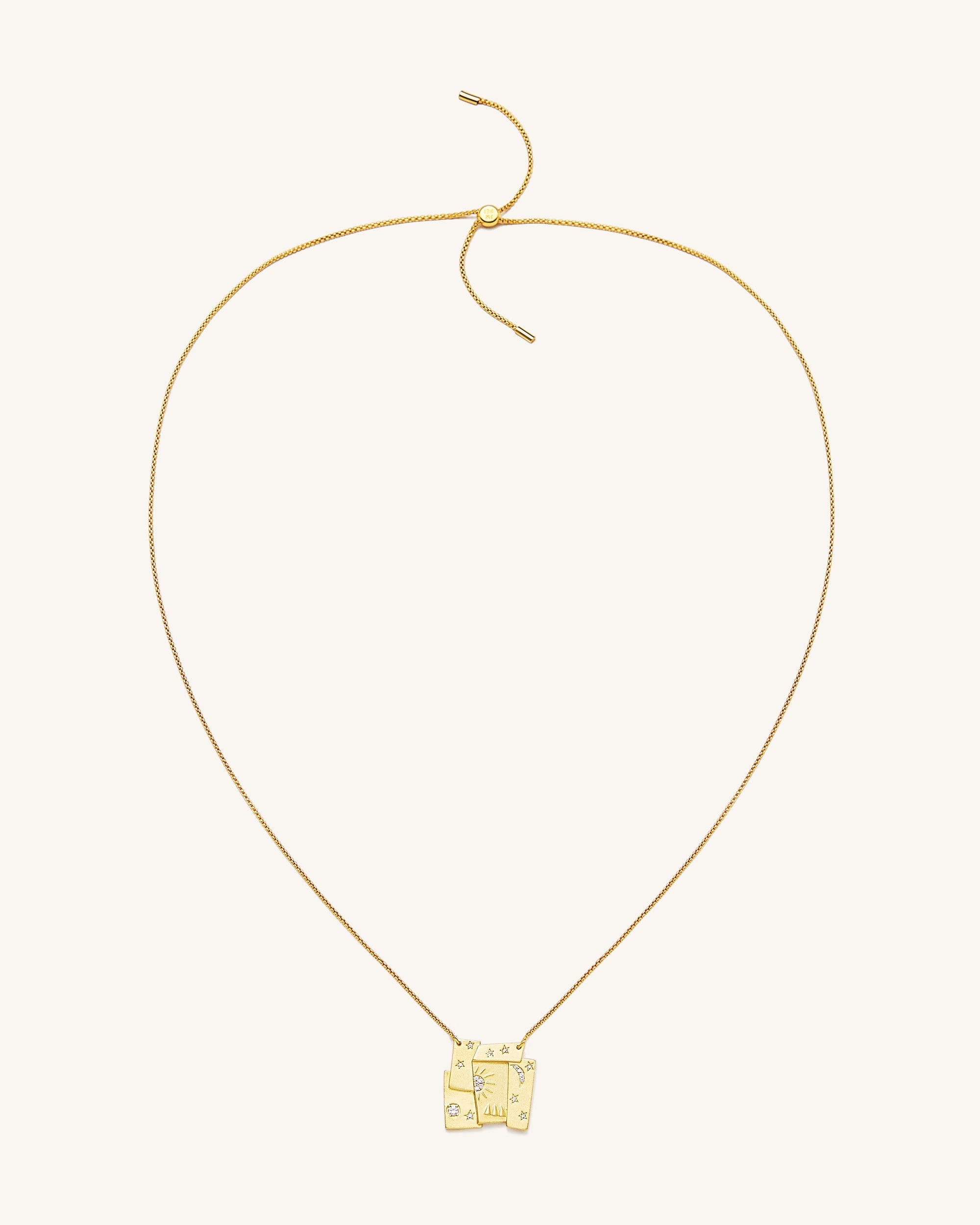 Cosmos Combination Necklace - 18ct Gold Plated & White Zircon