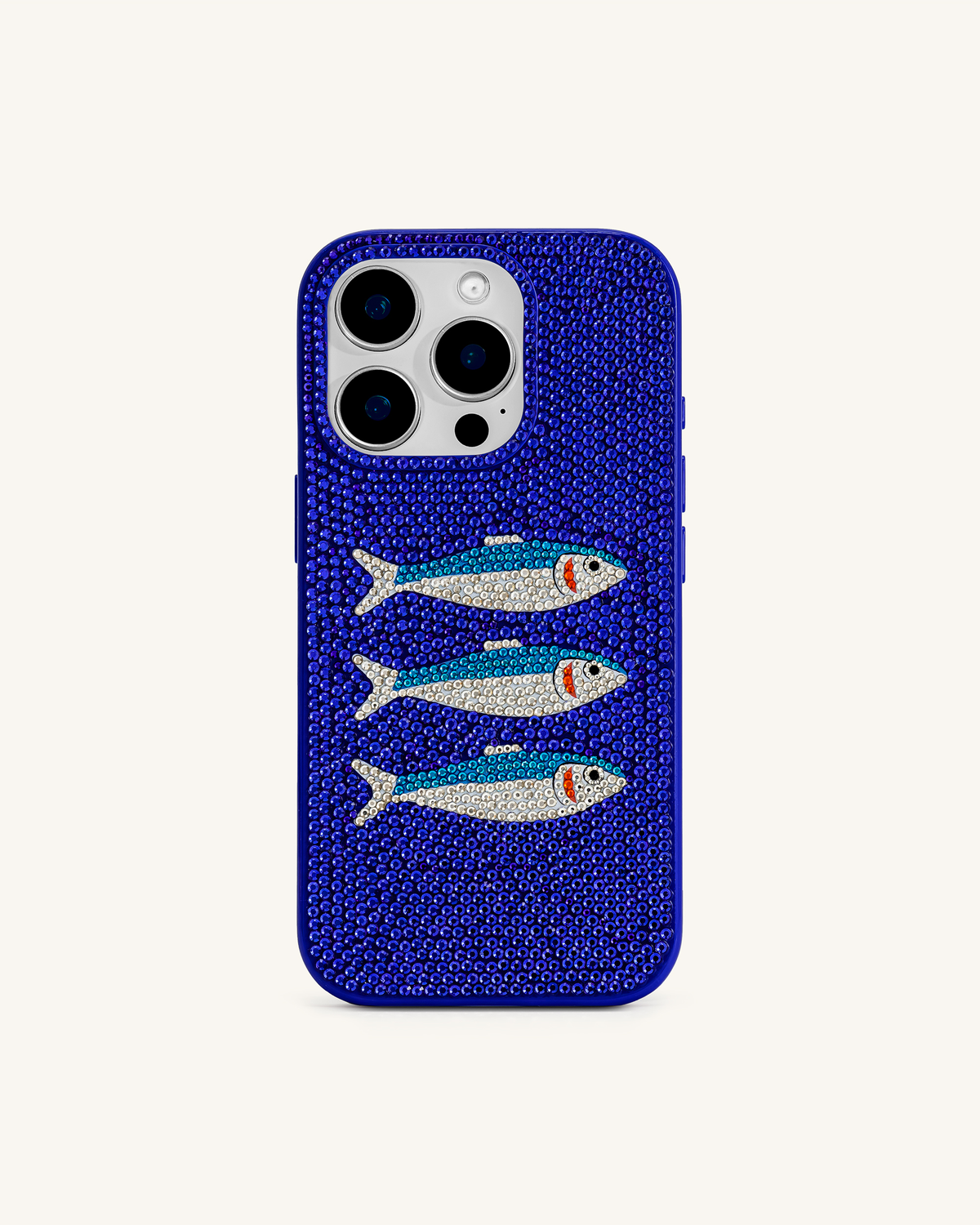 Fish Pattern Phone Case - Blue/White