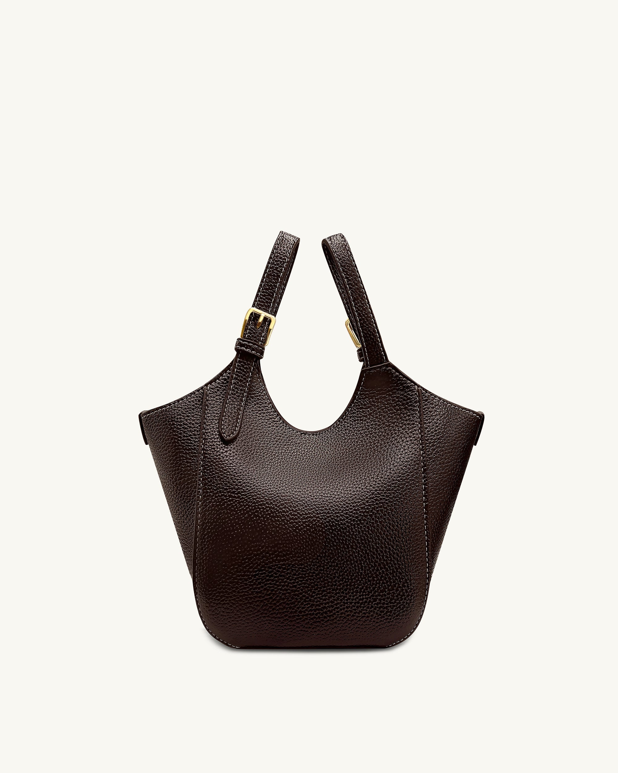 Ines Padlock Tote Bag - Dark Brown