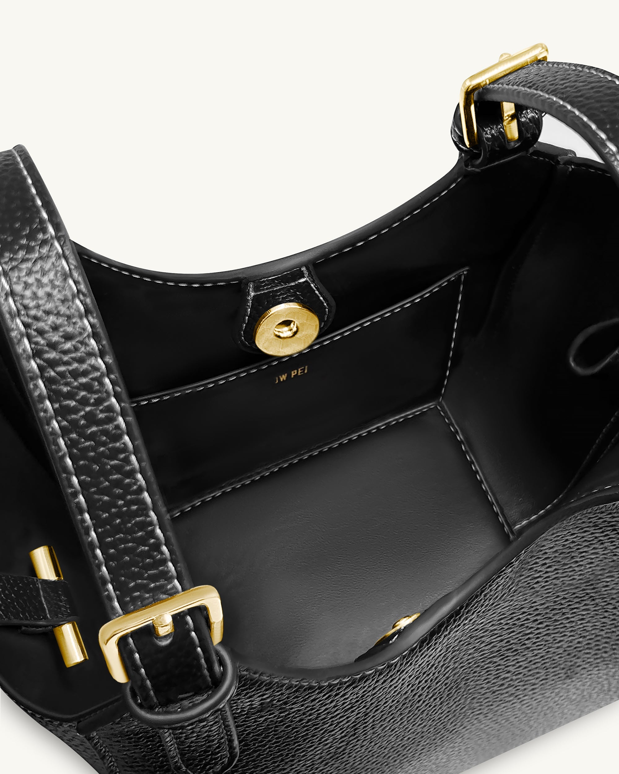 Ines Padlock Tote Bag - Black