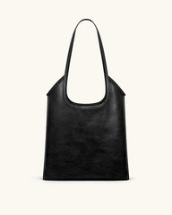 Brooke Belted Embellished Shoulder Tote Bag - Black
