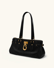 Yvette Elongated Tote Bag - Black